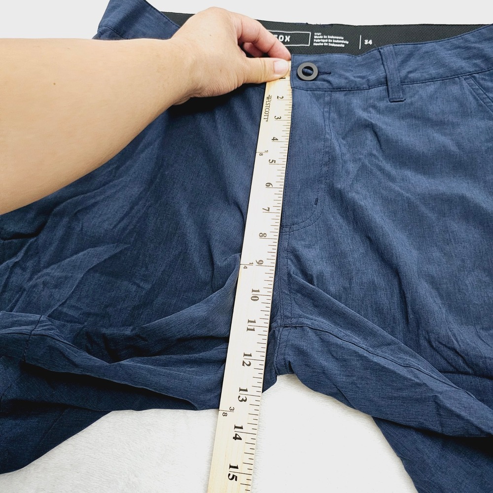 Fox Racing Essex Tech Shorts Mens 34 Navy Blue Stretch Chino MTB Casual Hiking - Picture 9 of 11